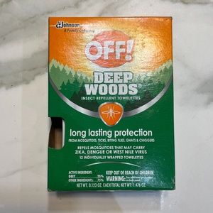 OFF! Deep Woods Insect Repellent Towelettes with 25% DEET - 12ct.